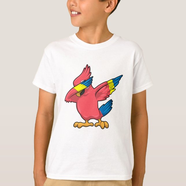Parrot at Hip Hop Dance Dab T-Shirt (Front)