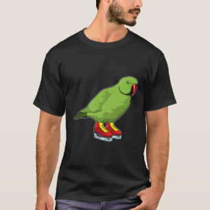Parrot at Ice skating with Ice skates T-Shirt