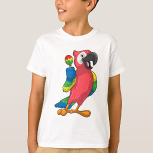 Parrot at Music with Maracas T-Shirt