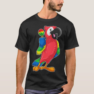Parrot at Music with Maracas T-Shirt