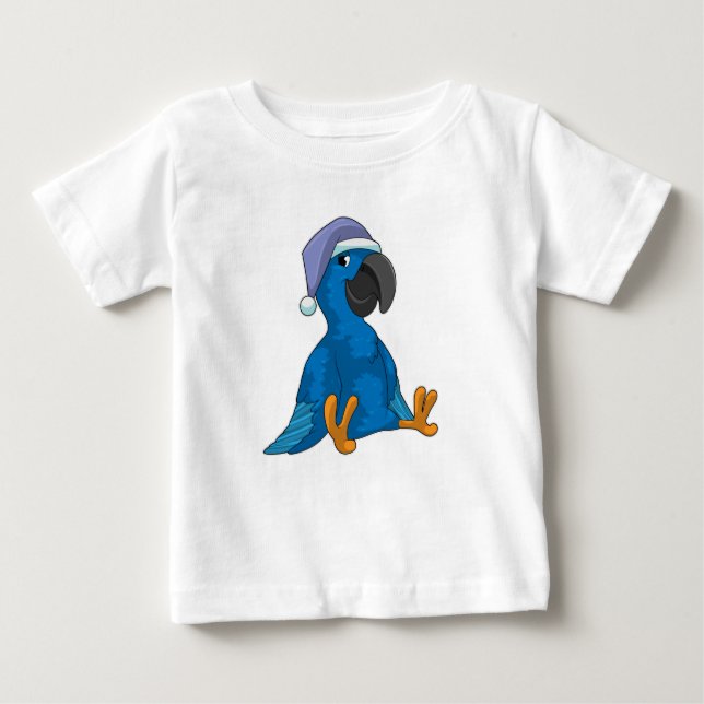Parrot at Sleeping with Nightcap Baby T-Shirt (Front)