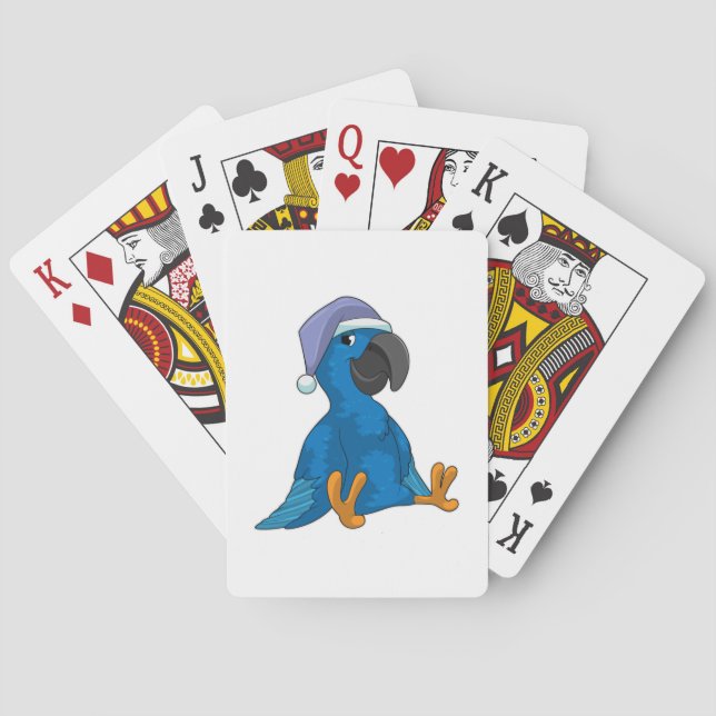 Parrot at Sleeping with Nightcap Playing Cards (Back)