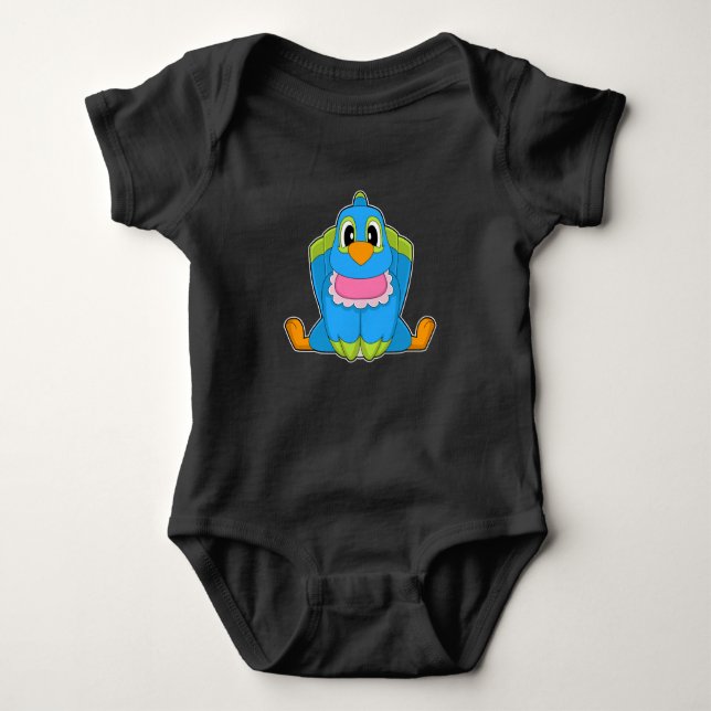 Parrot Baby Pacifier Baby Bodysuit (Front)