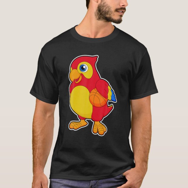 Parrot Basketball Player Basketball Sports T-Shirt (Front)