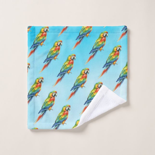 Parrot Bath Towel Set (Wash Cloth)