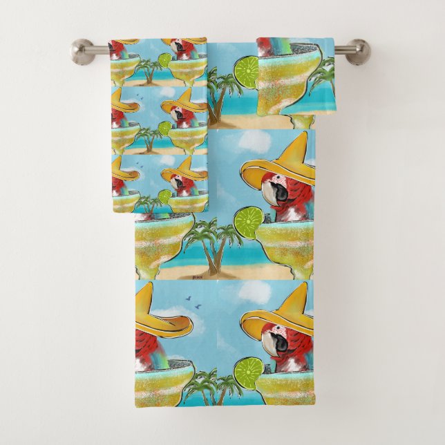 Parrot Bath Towel Set (Insitu)