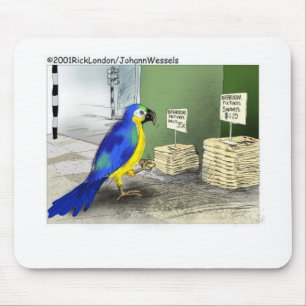 Parrot Bathroom Fixtures Funny Cartoon Gifts Mouse Pad