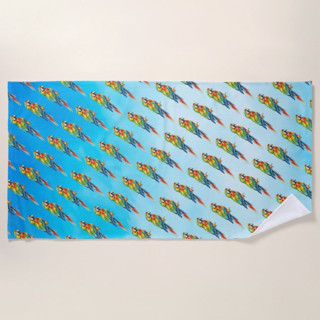 Parrot Beach Towel (Front)