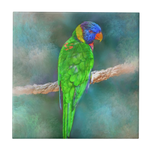 Parrot Bird 80 Ceramic Tile (Front)
