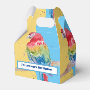 Parrot Bird Childs Boys Birthday Cake Favour Box