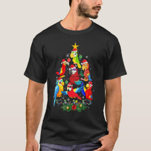 Parrot Bird Christmas Tree Ornament Xmas Pyjamas T-Shirt