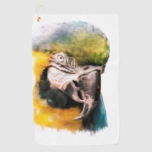 parrot bird golf towel