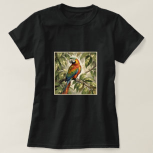 Parrot bird on tree drawing T-Shirt