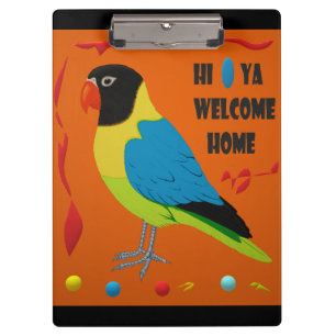 Parrot bird picture perfect art clipboard