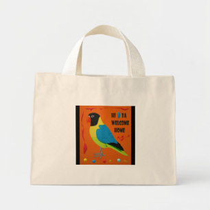 Parrot bird picture perfect art mini tote bag