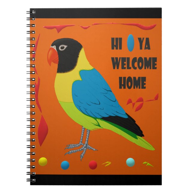 Parrot bird picture perfect art notebook (Front)