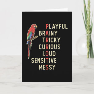 Parrot Bird Playful Brainy Tricky Animal Parrots Card