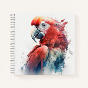 Parrot Bird Portrait Animal Painting Wildlife Free Notebook