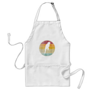 Parrot Bird Vintage Distressed Retro Style Silhoue Standard Apron