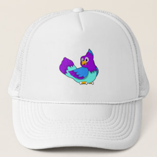 Parrot blue trucker hat