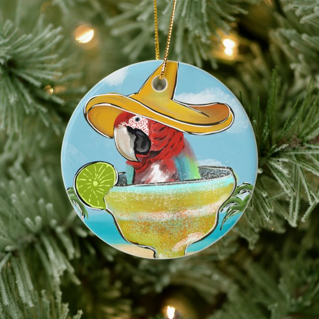 Parrot Ceramic Ornament (Tree)