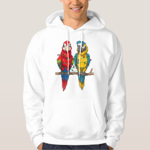 Parrot Christmas Macaw Xmas Lights Bird Hoodie