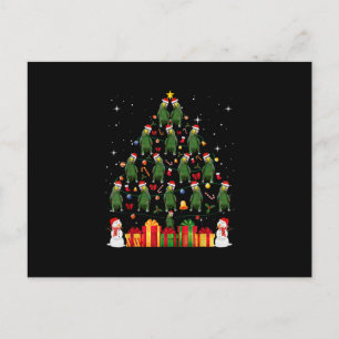 Parrot Christmas Tree Cute Xmas Gift Lover Lights Postcard