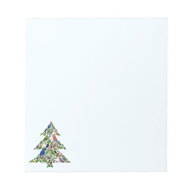 Parrot Christmas Tree Notepad (Front)