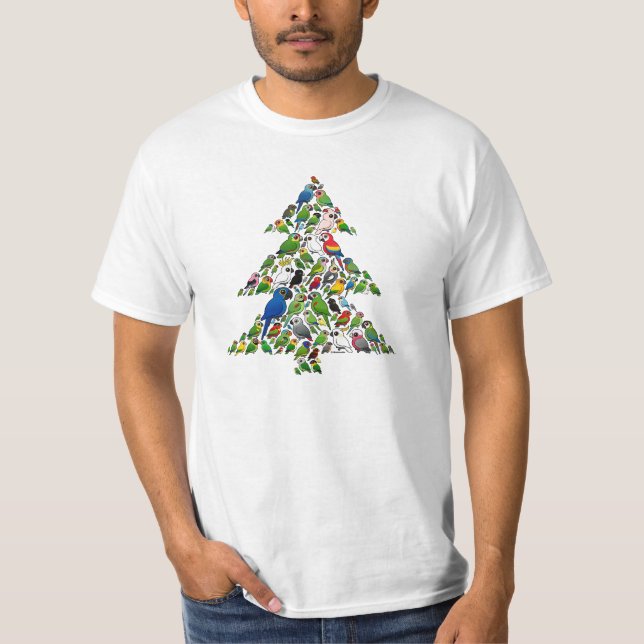 Parrot Christmas Tree T-Shirt (Front)