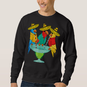 Parrot Cinco De Mayo Drinking Tequila Mexican Fie Sweatshirt