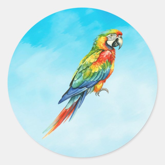 Parrot Classic Round Sticker (Front)
