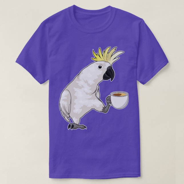 Parrot Coffee Cup T-Shirt (Design Front)