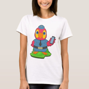 Parrot Cop Smartphone Police T-Shirt