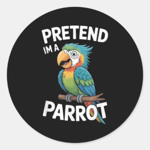 Parrot Costume Classic Round Sticker