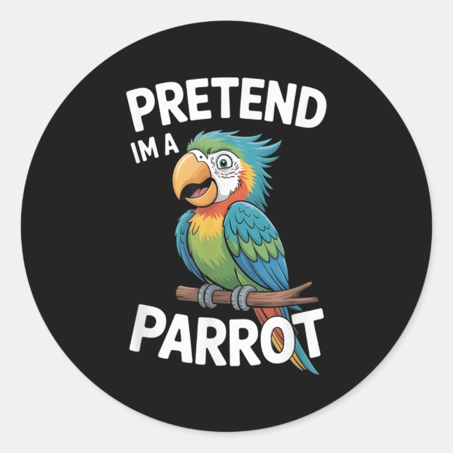 Parrot Costume  Classic Round Sticker (Front)