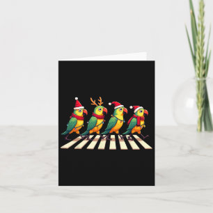 Parrot Crossing Road Xmas  Card