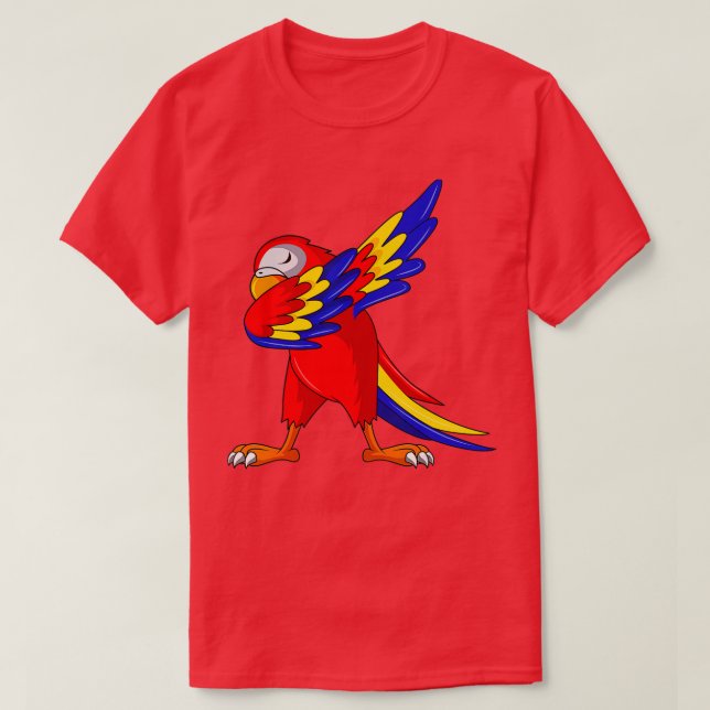 Parrot Dabbing Parakeet Tiel Quarrion Cockatoo Cag T-Shirt (Design Front)