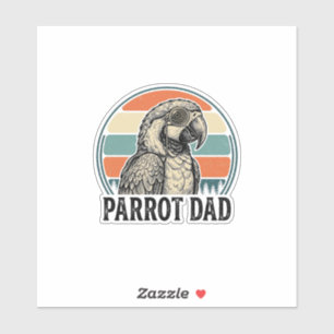 Parrot Dad Vintage Sunset Engraving Shirt Design_1