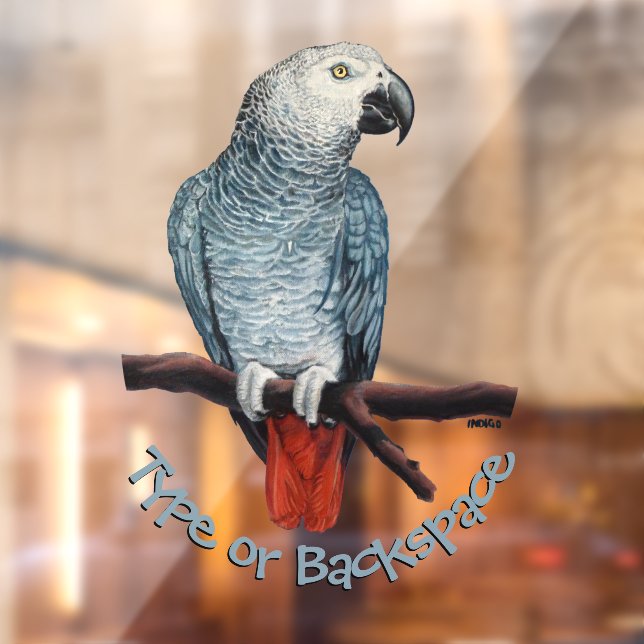 Parrot Decal Personalised Parrot Art Window Cling (Sheet 2)