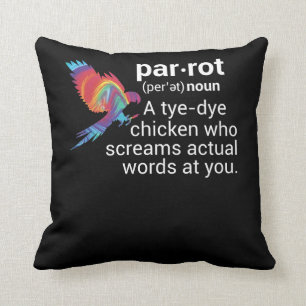 Parrot Definition Funny Zoo Bird Lover Cushion