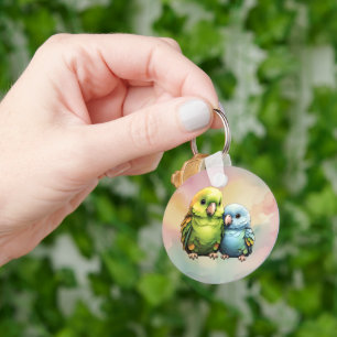 Parrot_design.no.1- by Maaya Prints, Key Ring