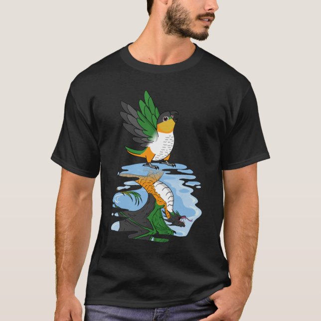 Parrot & Dragon Reflection I Black headed Caique T-Shirt (Front)