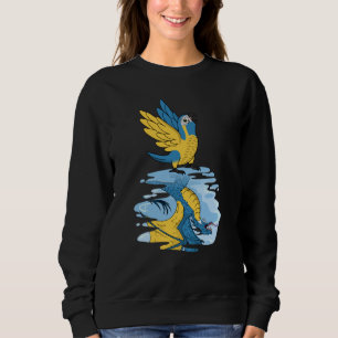 Parrot & Dragon Reflection I Blue throated Macaw Sweatshirt