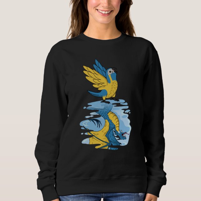 Parrot & Dragon Reflection I Blue throated Macaw Sweatshirt (Front)