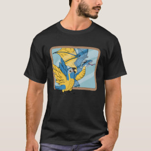 Parrot & Dragon Reflection I Blue throated Macaw T-Shirt