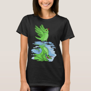 Parrot & Dragon Reflection I Green Indian Ringneck T-Shirt
