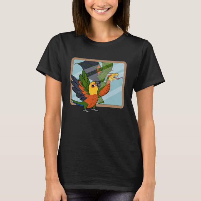 Parrot & Dragon Reflection I Jenday Conure  1 T-Shirt (Front)