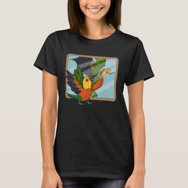Parrot & Dragon Reflection I Jenday Conure  1 T-Shirt (Front)