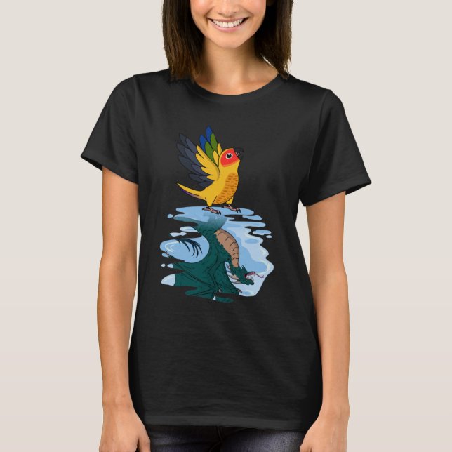 Parrot & Dragon Reflection I Sun Conure  2 T-Shirt (Front)