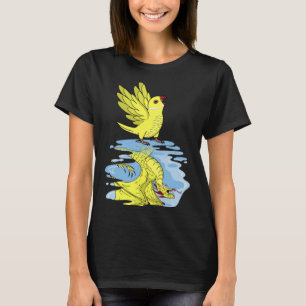 Parrot & Dragon Reflection I Yellow Indian Ringnec T-Shirt